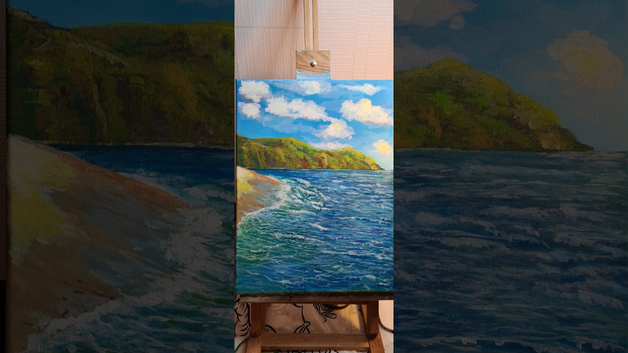 Am Meer 1, Acrylmalerei