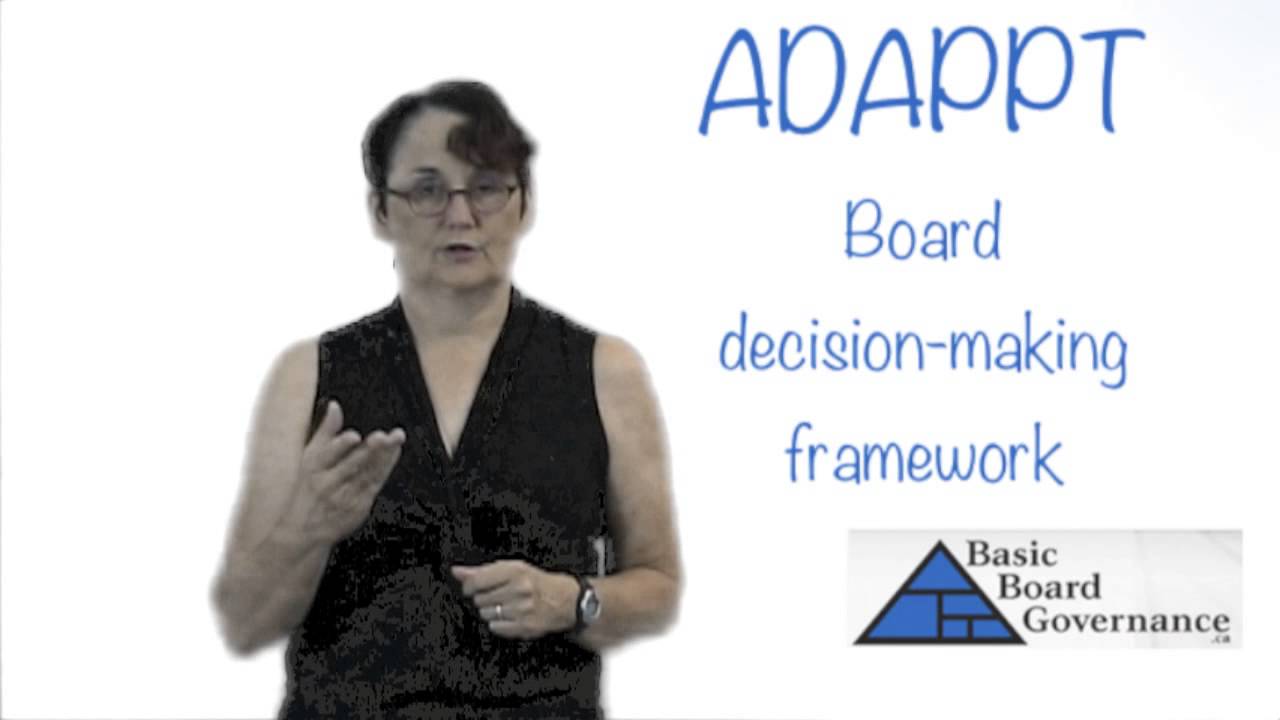 ADDAPT Board decision-making framework