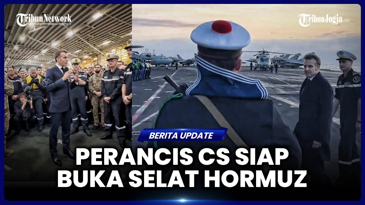 MACRON KUNJUNGI KAPAL INDUK PRANCIS DI MEDITERANIA, SIAPKAN MISI BUKA SELAT HORMUZ