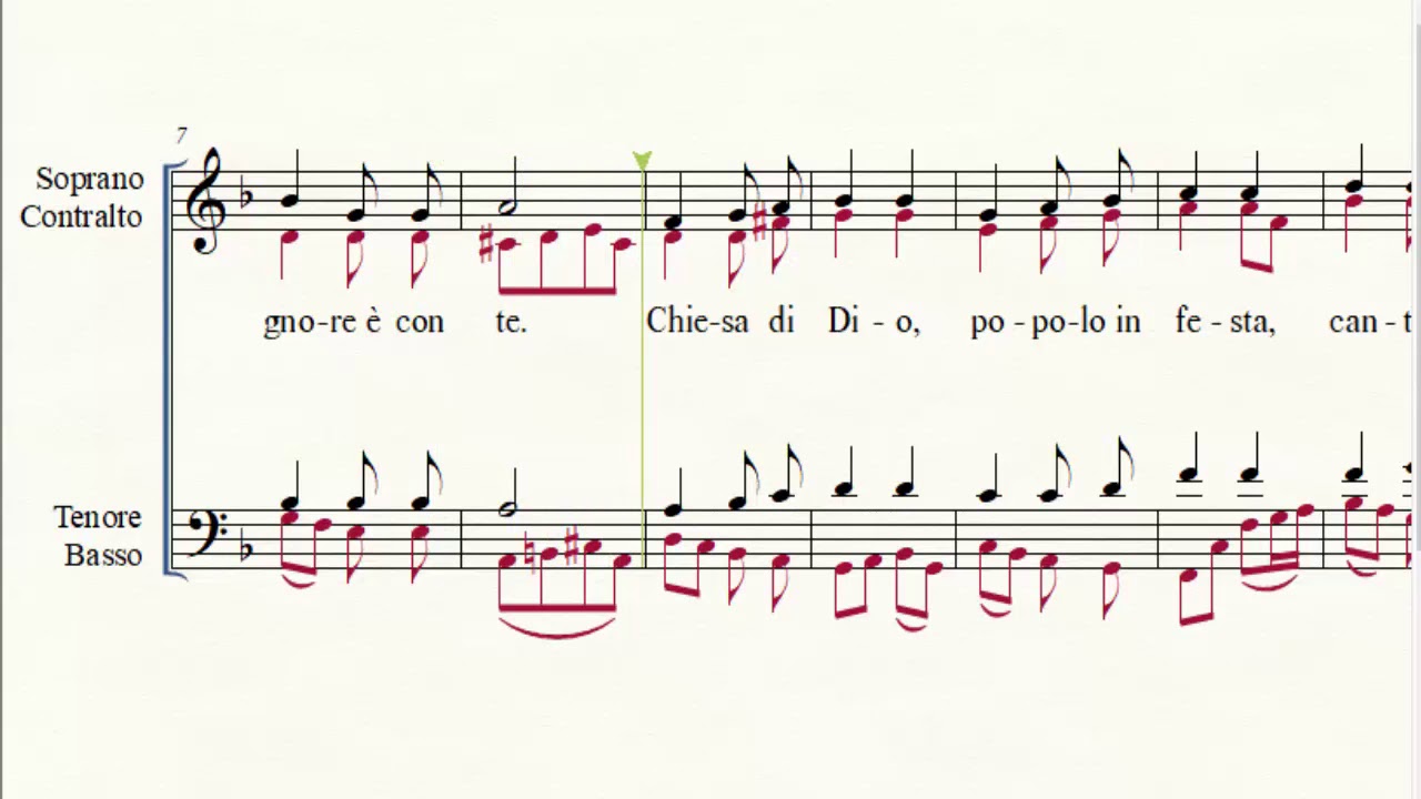 Villeneuve Manganelli - BASSO Chiesa di Dio popolo in festa SATB