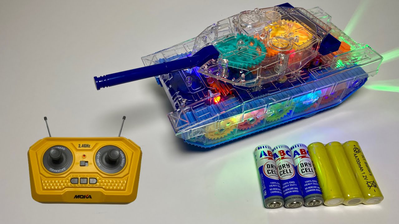 Unboxing Gear Tank Baja, RC Truck Bulldozer Scale 1/24, Police Car SUV