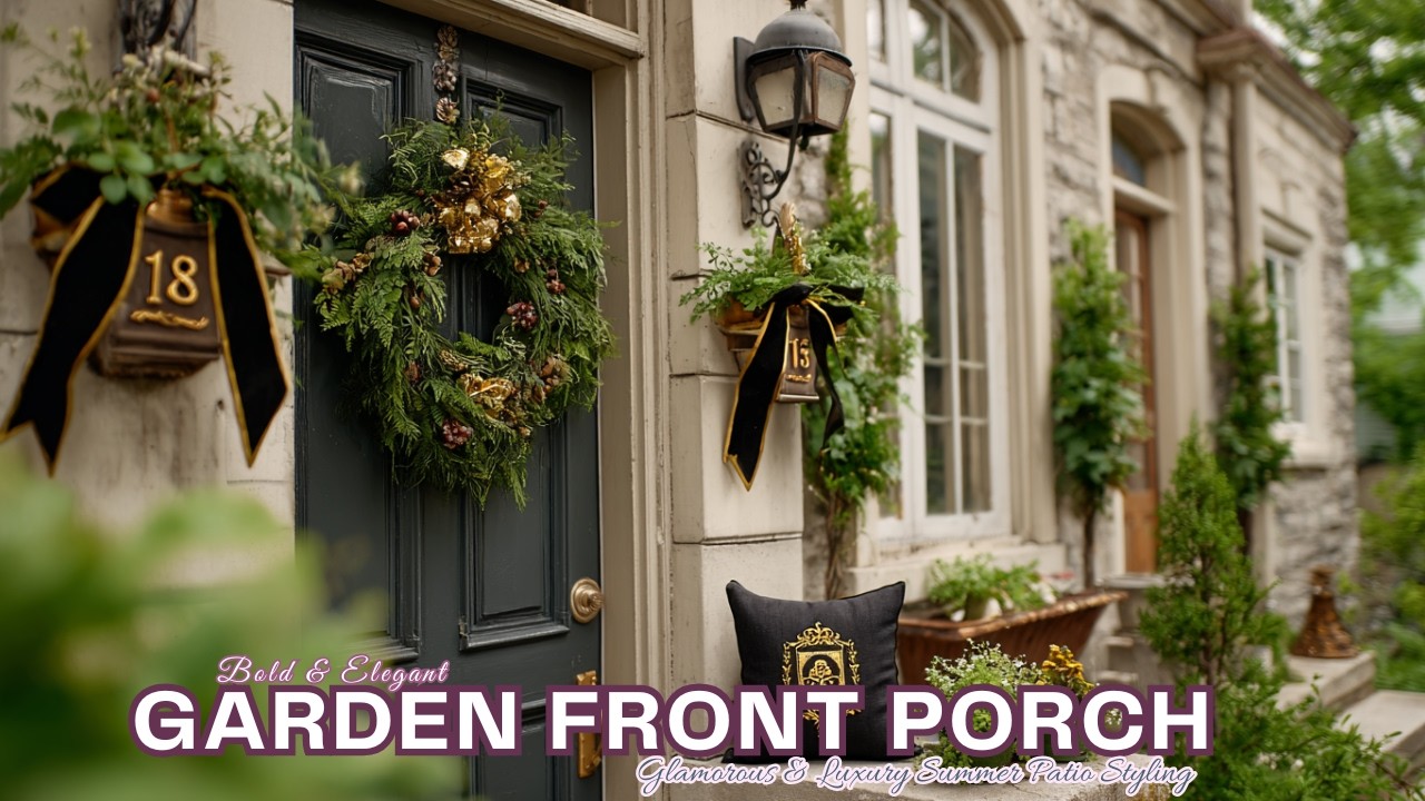 Bold and Elegant Garden Front Porch Decor Ideas 2025: Glamorous & Luxury Summer Patio Styling