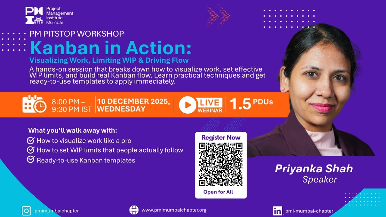 PM PITSTOP - Kanban in Action by Priyanka Shah on 10th Dec . 2025