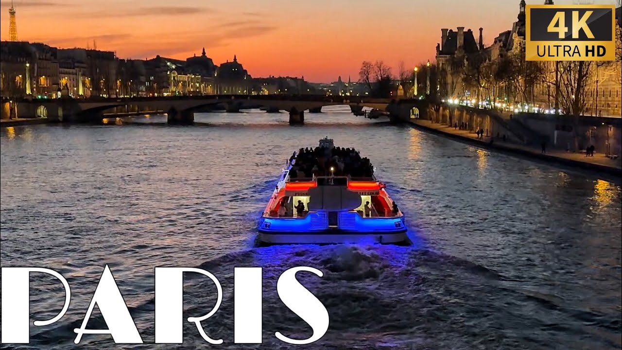 [🇫🇷Paris France 4K 60FPS HDR Walking Tour] Paris Sunset Walk 24/March/2025