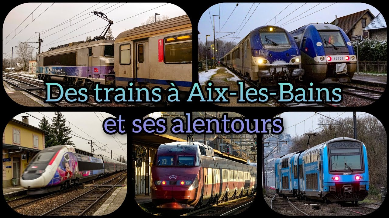 Compilation de trains à Aix-les-Bains et ses alentours en Janvier 2024 !