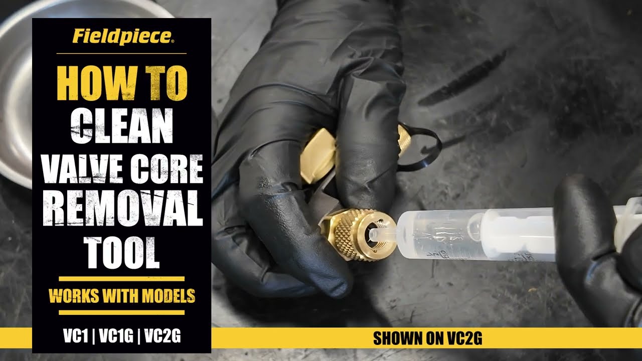 Как очистить инструмент для извлечения сердечника клапана Fieldpiece | VC1, VC1G, VC2G