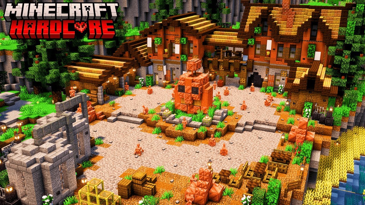 Я создал фабрику МЕДНЫХ ГОЛЕМОВ в РЕАЛЬНОМ хардкорном Minecraft!