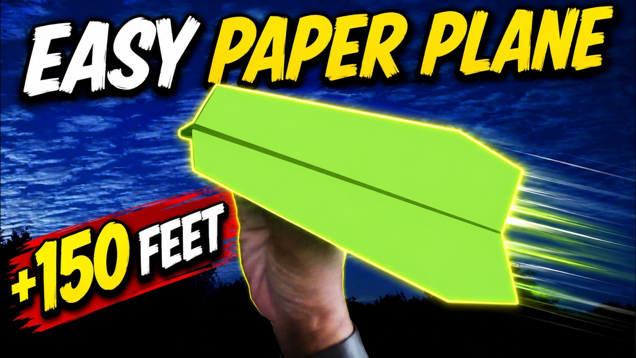 How To Make A Paper Airplane For Distance - Best Origami Tutorial
