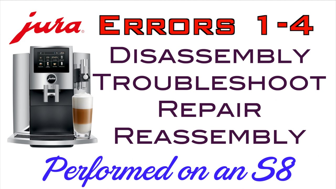 Jura Coffee Machine Repair for Error codes 1 through 4 - Performed on an S8 Model