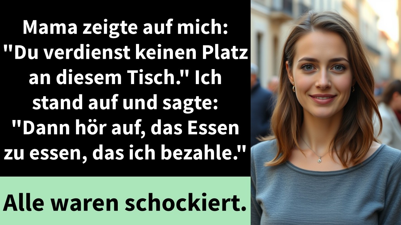 Mom zeigte auf mich: 