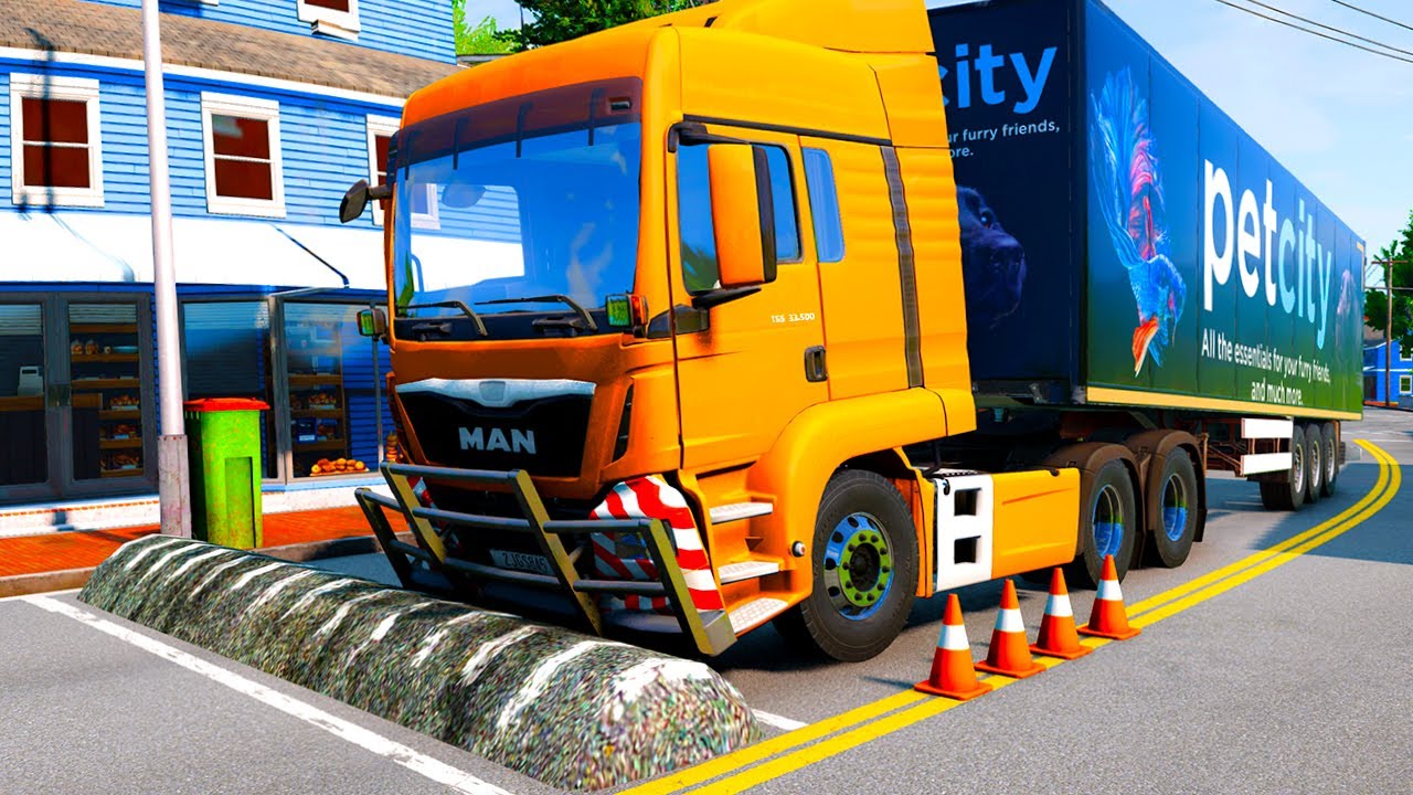 Trucks vs SpeedBump | BeamNG.drive