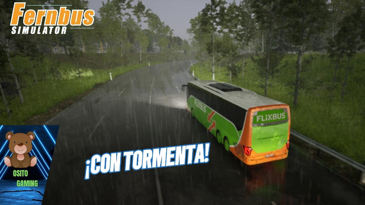 Conduciendo desde Leipzig a Halle en un día TORMENTOSO | FERNBUS SIMULATOR #2