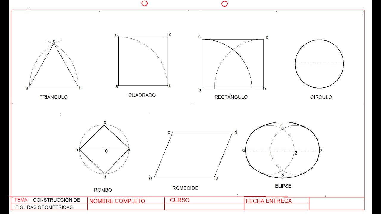 CONSTRUCCIÓN DE FIGURAS GEOMÉTRICAS 6TO DE PRIMARIA