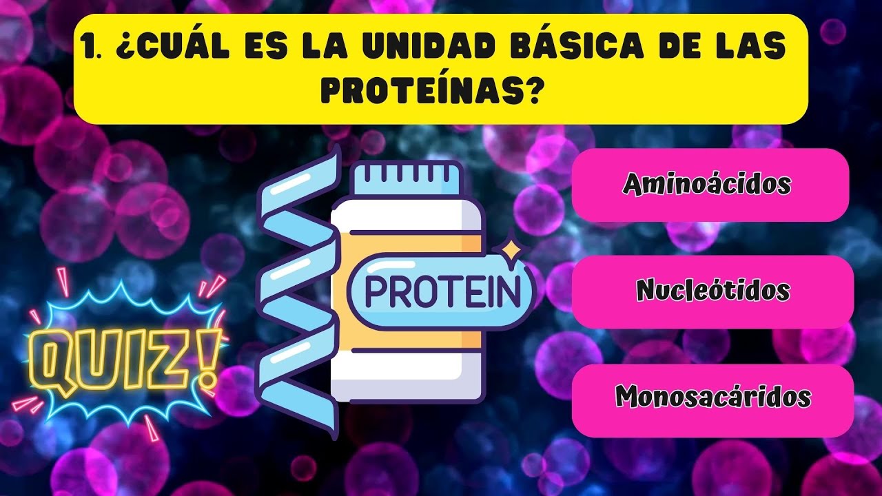 🧬🧪Las proteínas 🧫⚛️ ¿Cuánto sabes de las proteínas? 🎯quiz/test/preguntas y respuestas 👨‍🎓Examen UNAM
