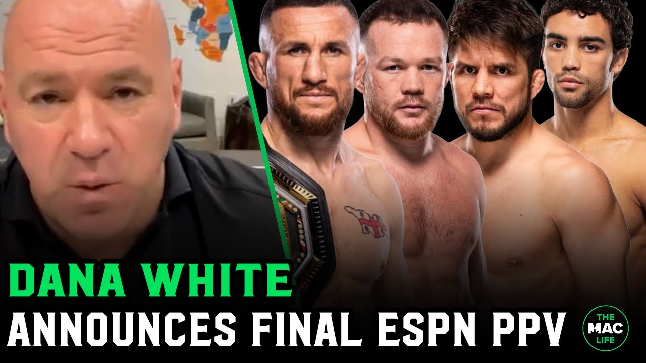 Dana White announces FINAL ESPN PPV for December