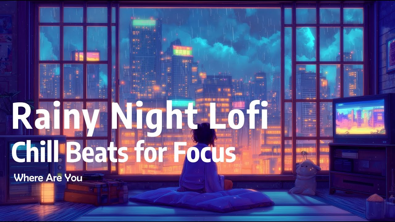 Rainy Night Lofi 🌧️ 90s Chill Beats for Focus