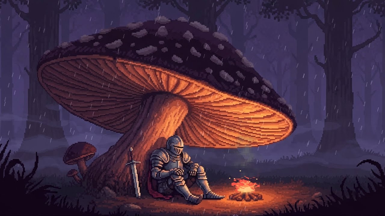Rest... the mushroom will shelter you from the rain