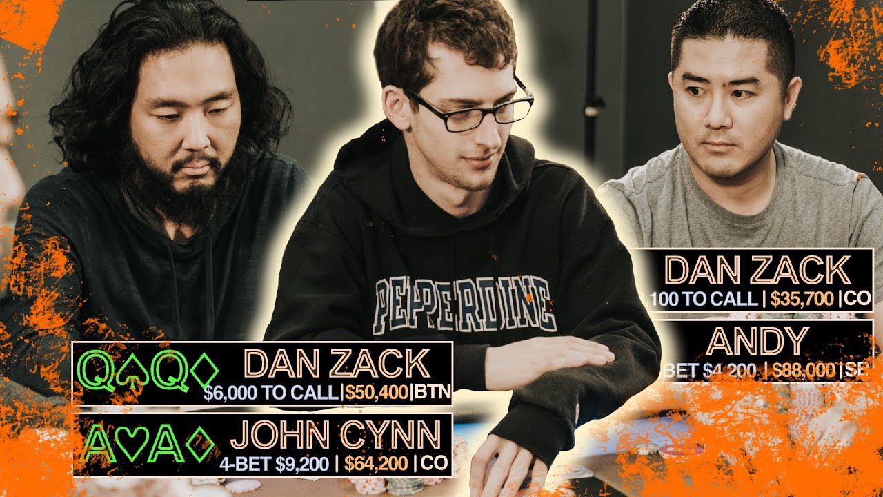 Dan Zack COLLIDES with Andy, John Cynn in High Stakes $100/$100/$200 + $200 BB Ante No Limit Hold’Em
