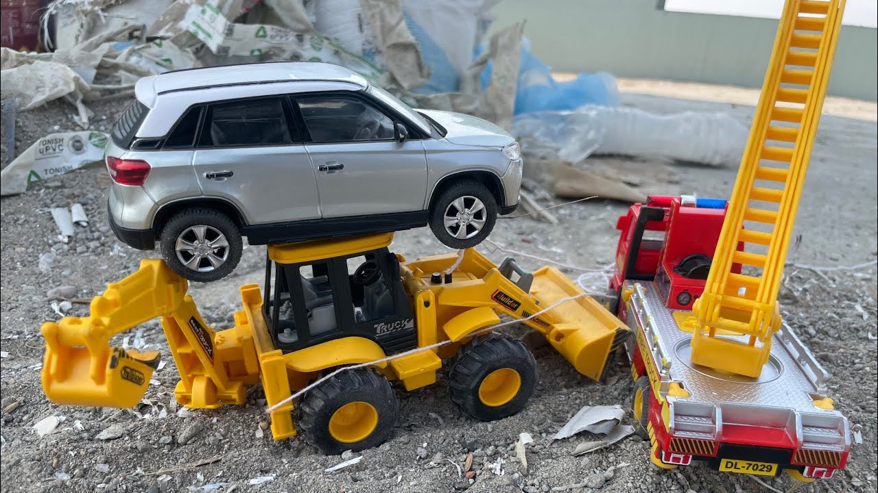 FIRE TRUCK🚒 PULLING JCB / MADE BY HIGHWAY 🛣️ ROAD 