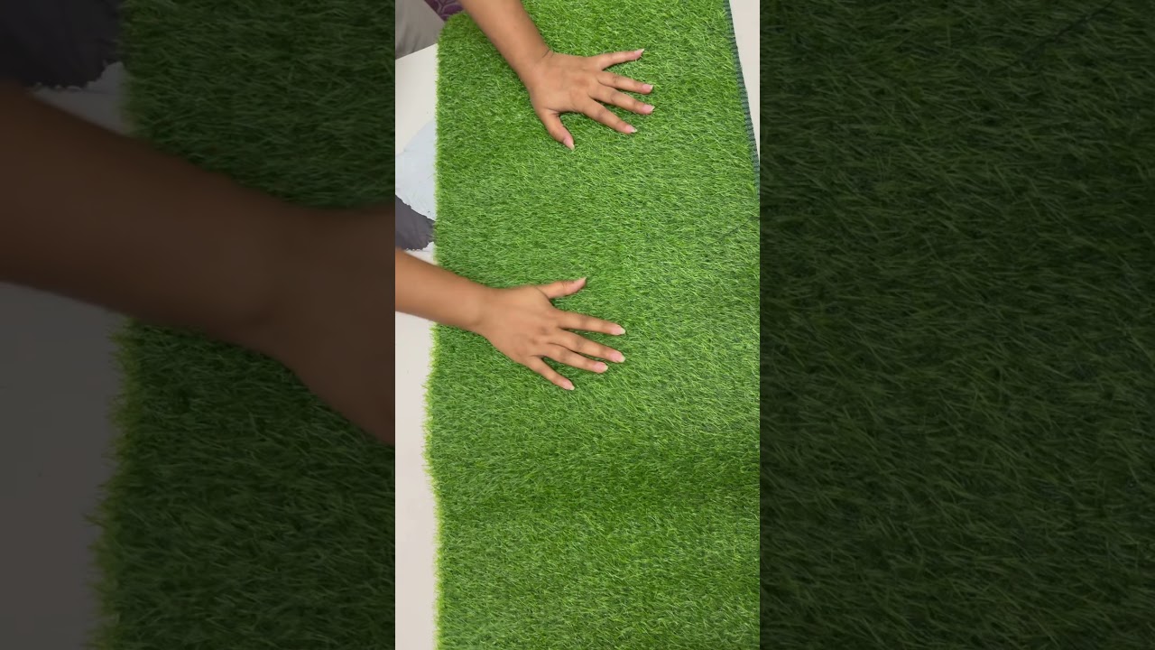 Budget- friendly grass mat for a green touch! #TerraceGarden #GrassMat #BudgetDecor #UnboxingShorts