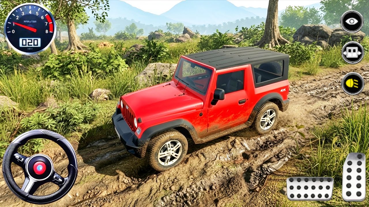 Extreme 4x4 Off-Roading Challenge | Mahindra Thar Mud Driving Gameplay - Android Gameplay 