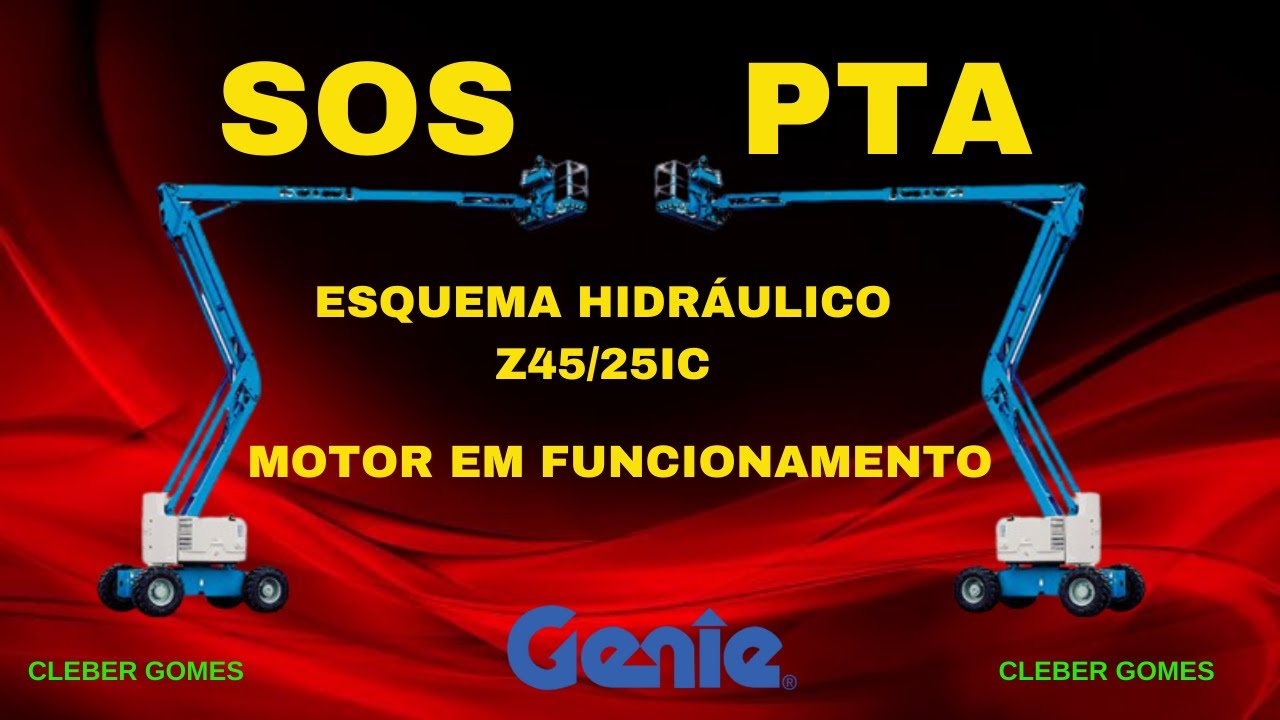 Diagrama hidráulico Z45/25IC. Motor em funcionamento