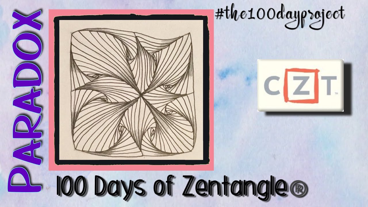Paradox  || Easy Zentangle ® Patterns || Day 13 || 100 Days of Zentangle 2020