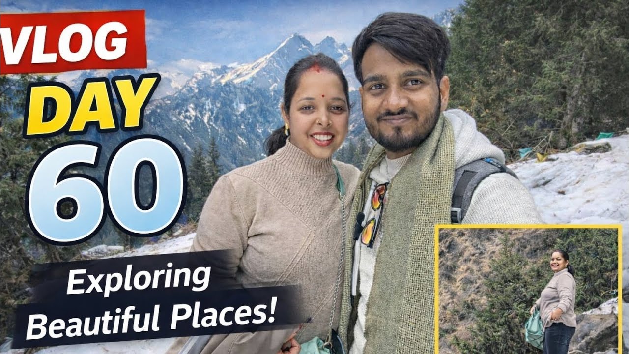 Day 60 Trek to Waterfall & Vashisht Temple | Auto Ride to Hidimba Temple | Travel Vlog