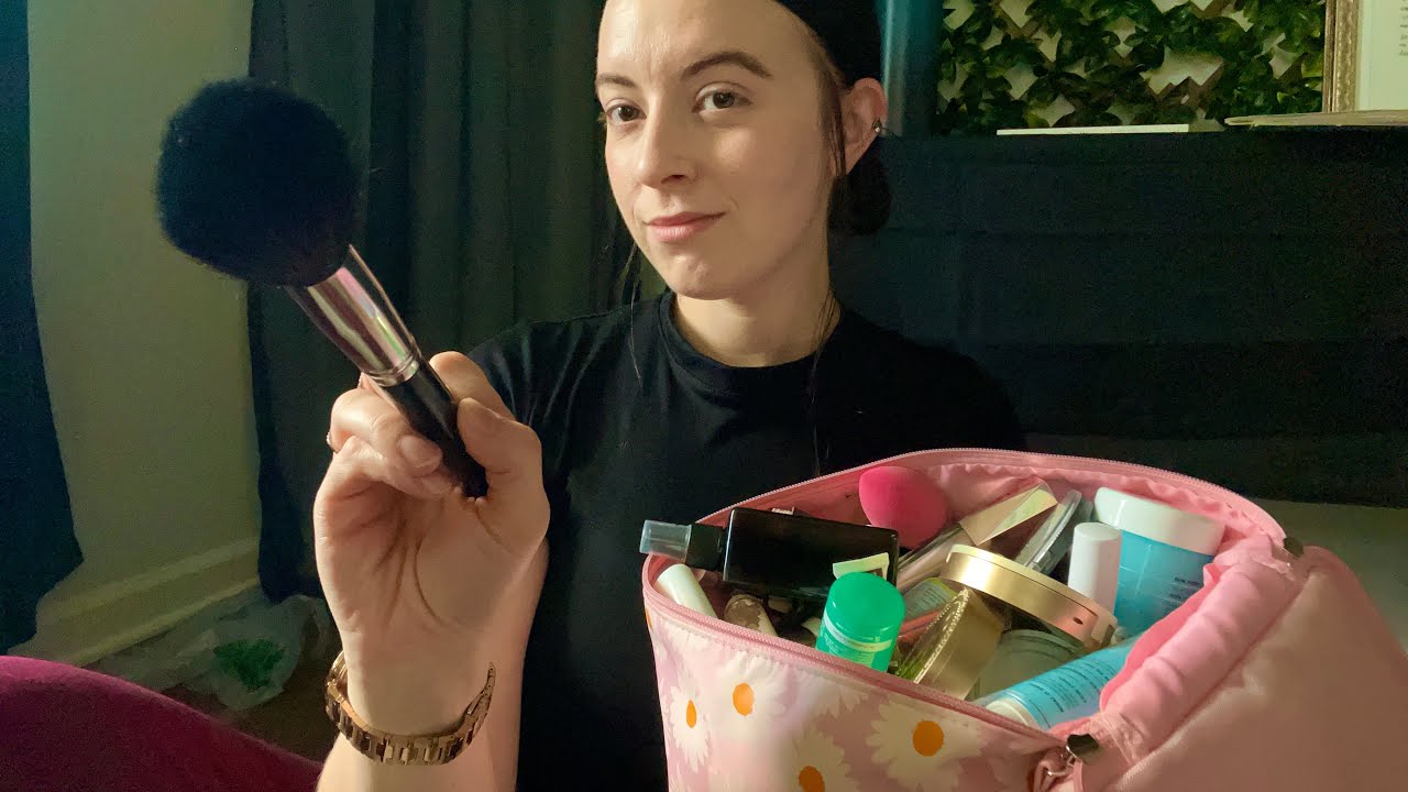 ASMR LoFi Summer Makeup (rummaging and brushing sounds)