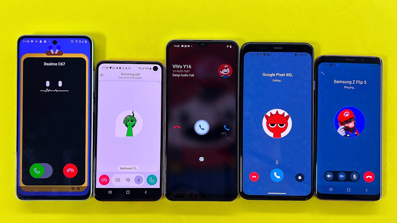 Social Media Incoming Outgoing Call BIP+Zangi+JusTalk+TeleGuard Samsung, Google Pixel, Realme, ViVo 