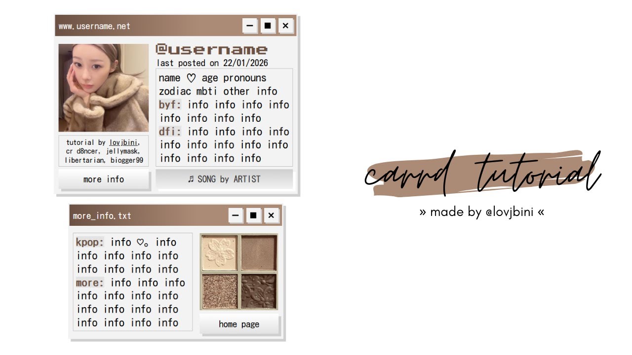 cute & easy carrd tutorial &mdash; &copy; d8ncer, jellymask, libertarian, biogger99
