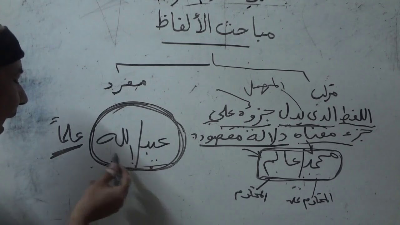 مباحث الألفاظ المفرد والمركب الكلي والجزئي