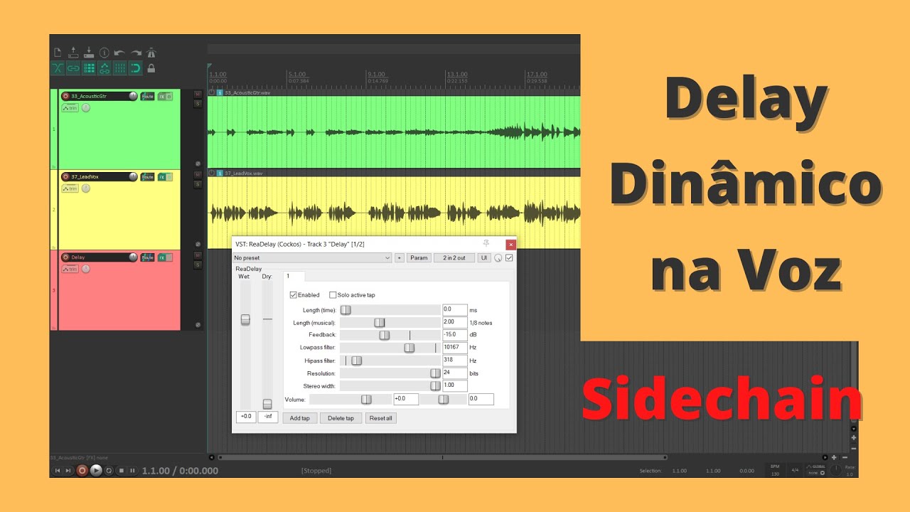 DELAY DINÂMICO NA VOZ COM A FUNÇÃO SIDECHAIN NO REAPER