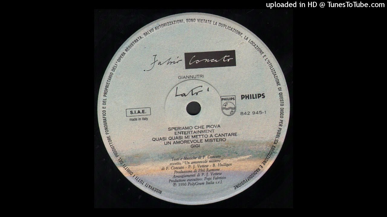 Fabio Concato - Quasi Quasi Mi Metto A Cantare