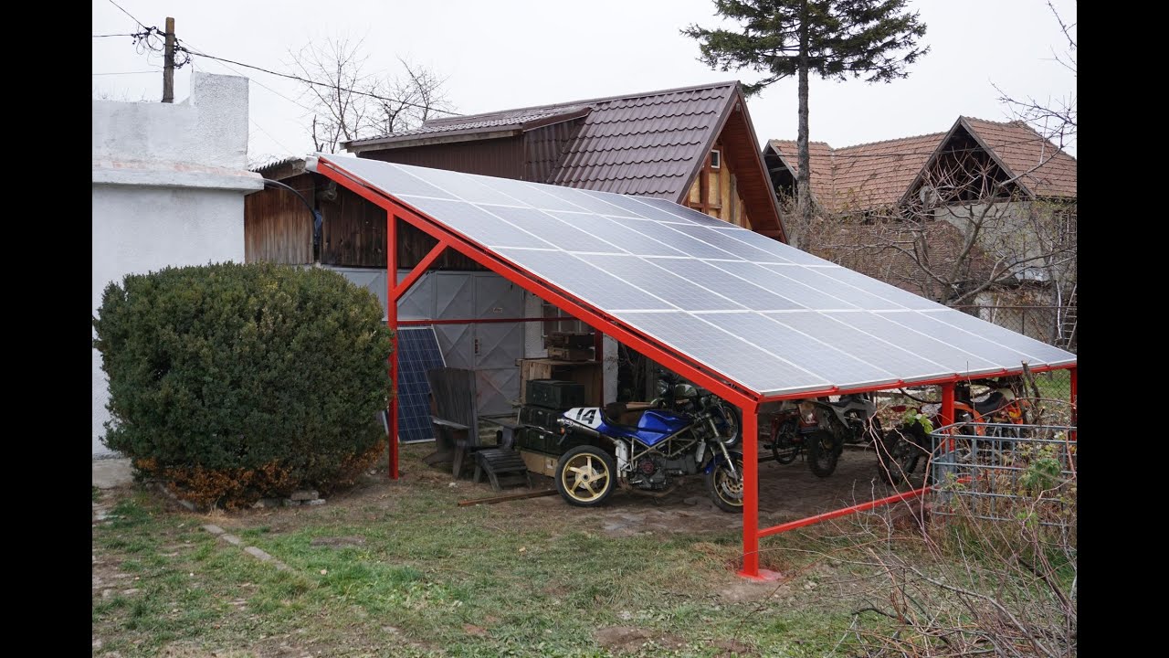 Roofless 5.5kw Solar Panel Garage  Homebuilt With 2000$