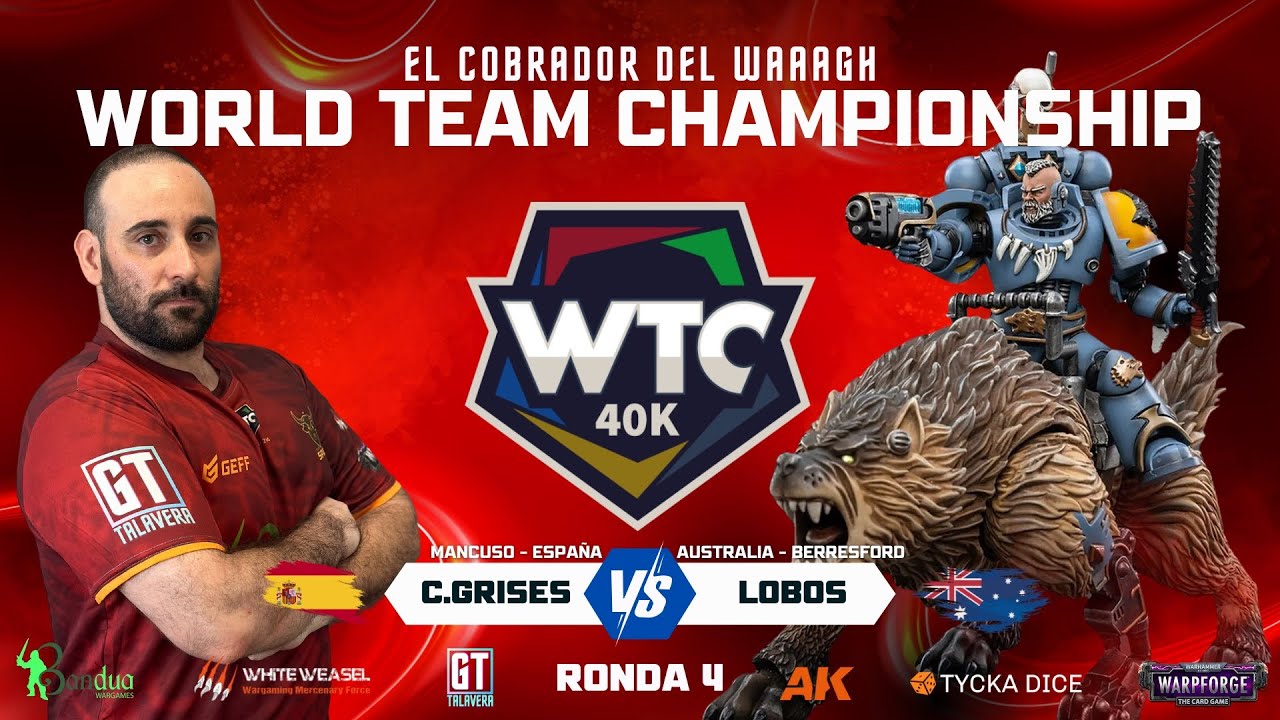 MUNDIAL DE WARHAMMER POR EQUIPOS 2024. C. Grises (Mancuso) vs Lobos (Berresford). España - Australia