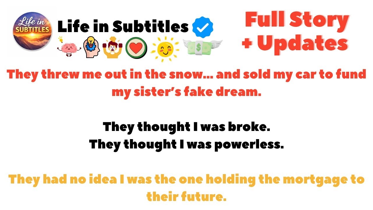 They threw me out in the snow… and sold my car to fund my sister’s fake dream. #reddit #redditstory 