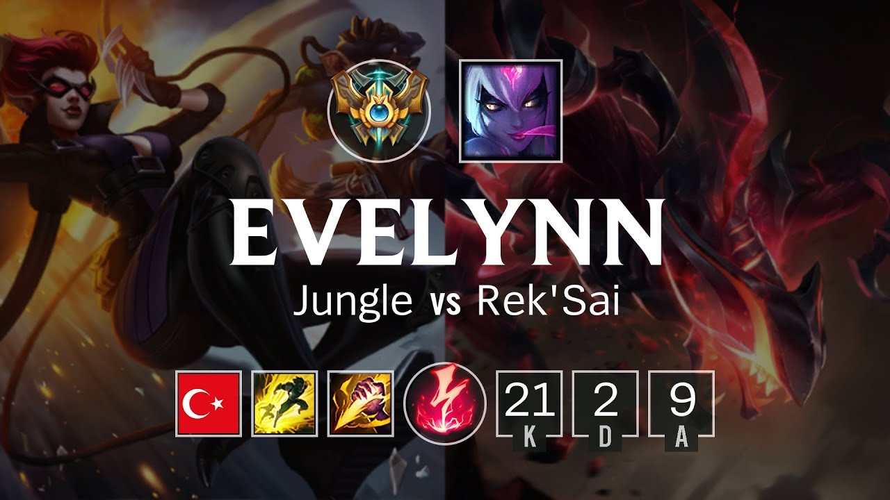 Evelynn Jungle vs Rek'Sai - TR Challenger Patch 8.21