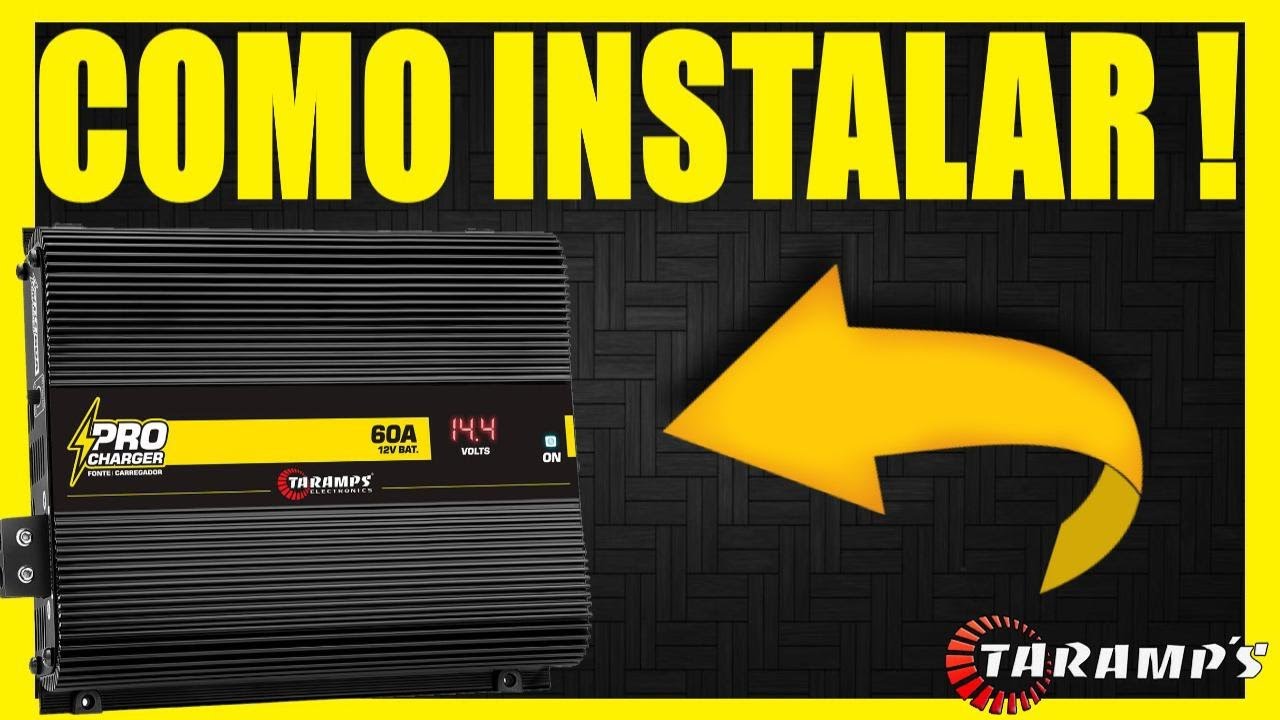 Como Instalar Fonte Automotiva Taramps Procharger 60ah ligação bateria #ALANROD
