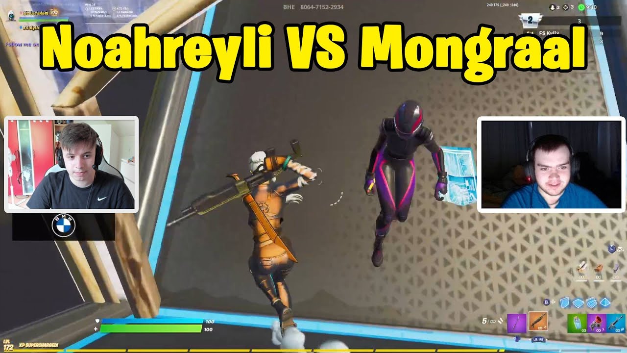 Noahreyli VS FaZe Mongraal 1v1 Buildfights!!!