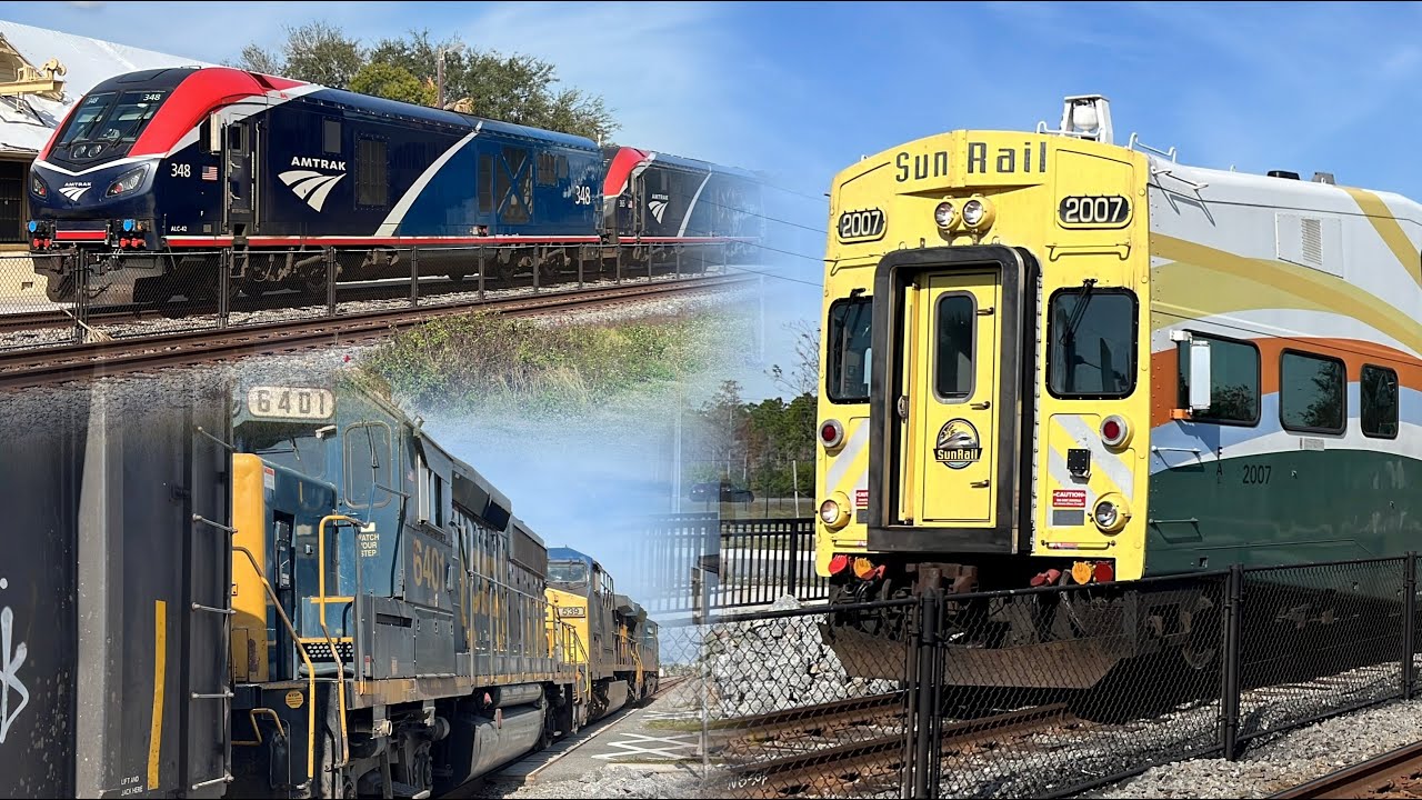 A Day of SunRail, CSX, and Amtrak Trains on the CFRC