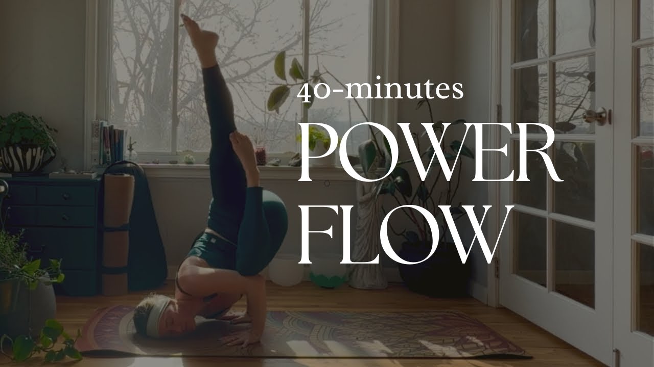 40 Minute Power Yoga Flow | Strengthen Your Back, Balance & Binds into Bow & Fallen Angel