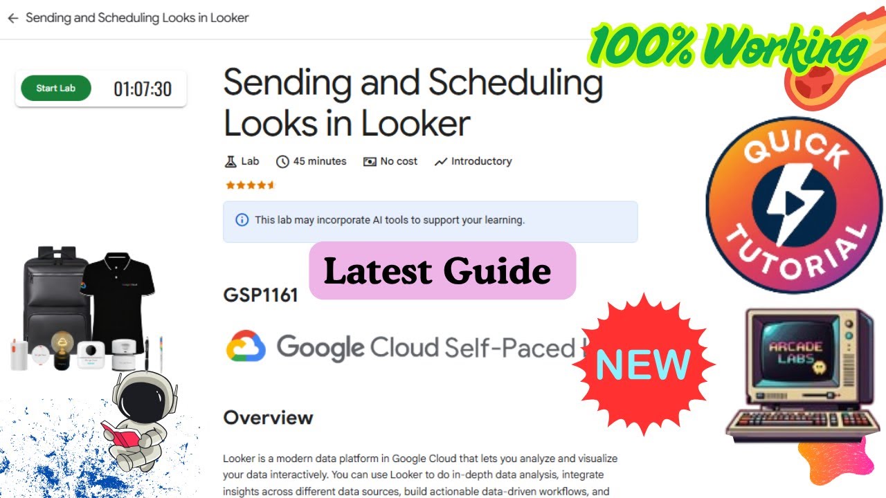 Sending and Scheduling Looks in Looker | #GSP1161 #qwiklabs #arcade