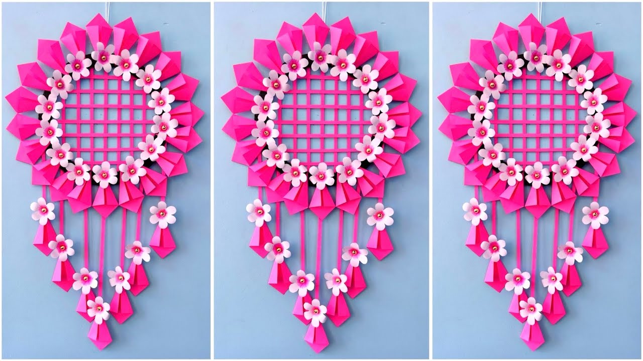 Easy and Quick Paper Wall Hanging Ideas / A4 sheet Wall decor / Cardboard  Reuse /Room Decor DIY