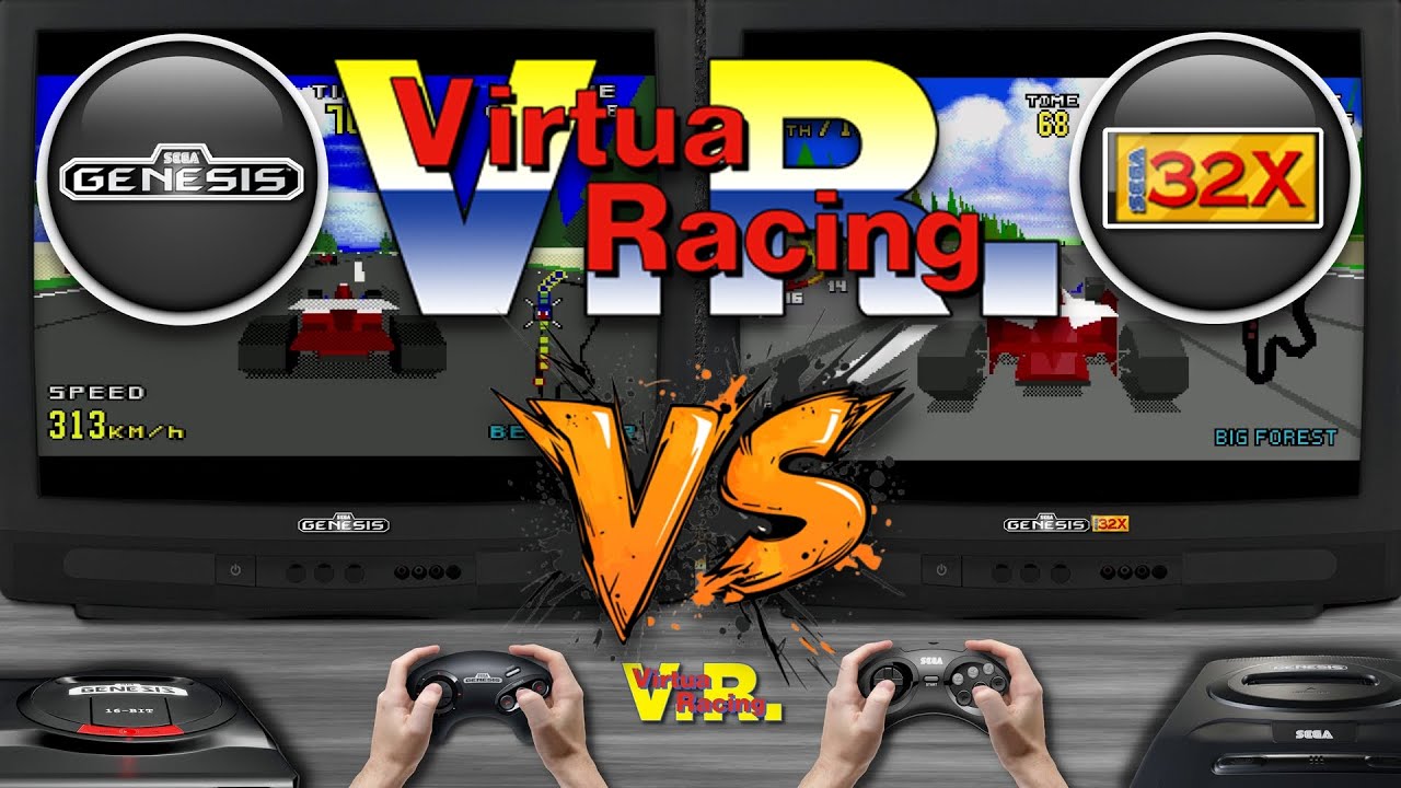 Virtua Racing 🎮 Sega Genesis vs Sega 32X | Side-by-Side Comparison