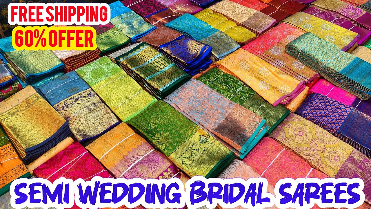 Kanchipuram Wedding Semi Bridal Sarees Collection Elampillai Saree #sareetamil#sareelive#elampillai