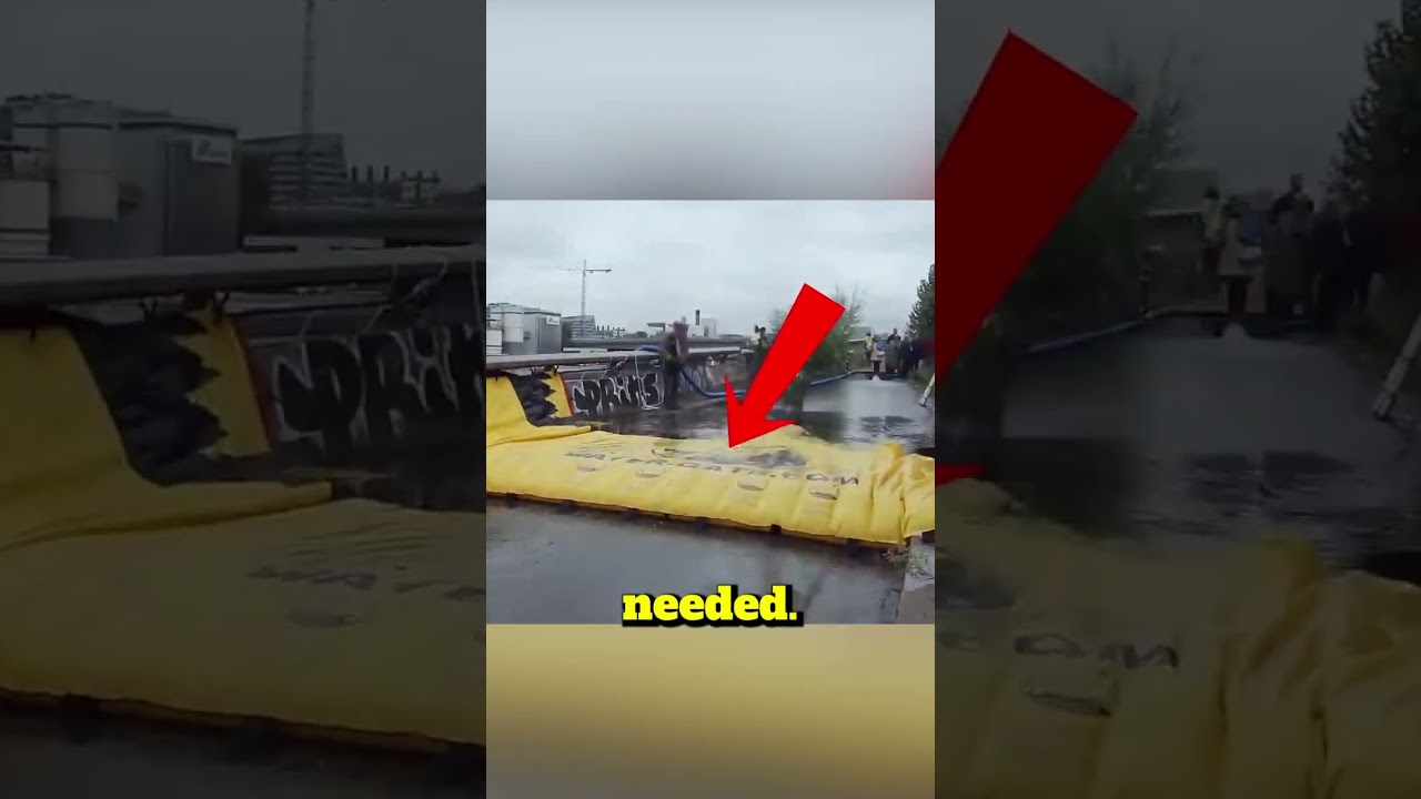 This Barrier Uses Water to Stop Floods!