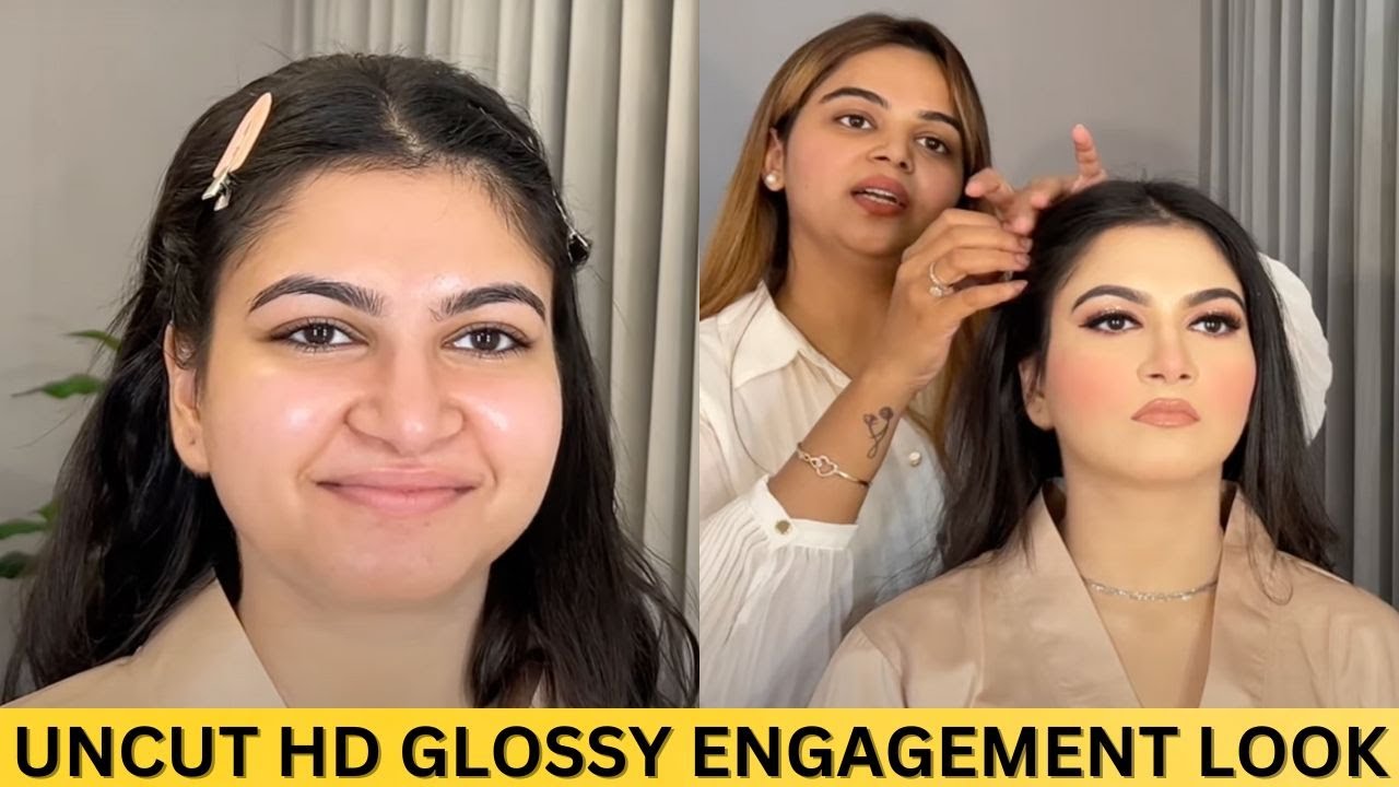 How to do GLAM GLOSSY  ENGAGEMENT Makeup by @Sakshi Gupta Makeup Studio & Academy in simple steps