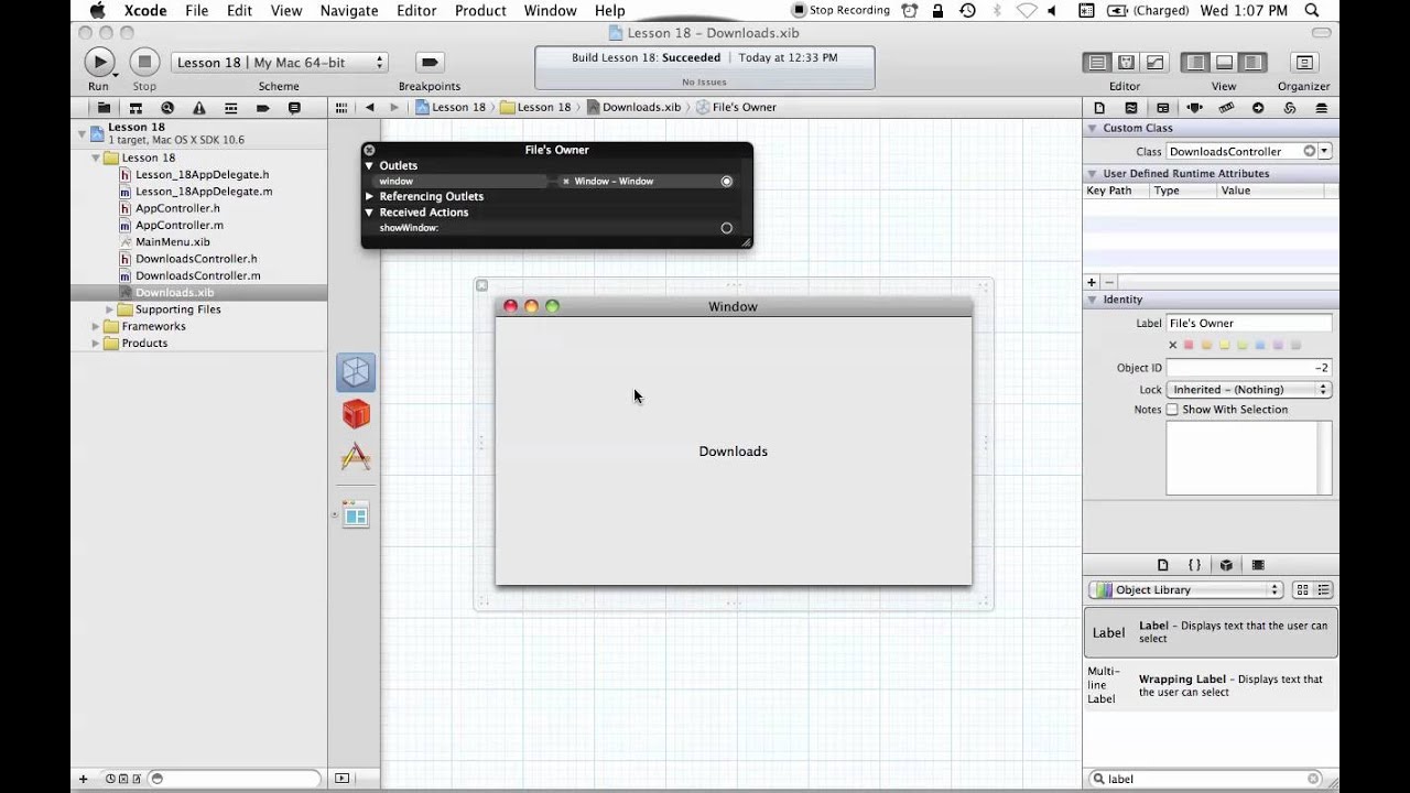 Cocoa Programming L18 - Multiple Windows