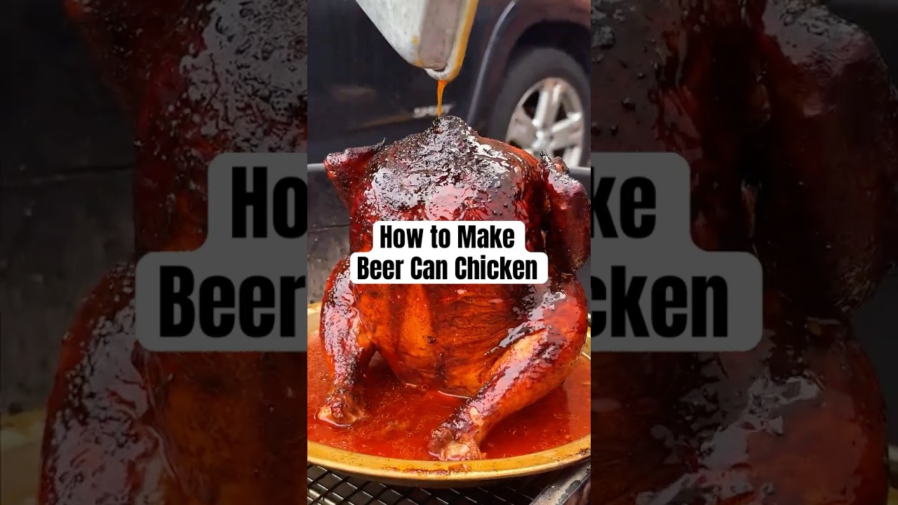 Learn how to cook juicy, flavorful Beer Can Chicken like a pro #beercanchicken #grilledchicken #bbq